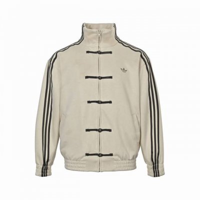 本地自取：330 adidas/阿迪达斯 三叶草新中式麂皮唐装外套 adidas Originals Ctt蛇年限定 时尚舒适百搭宽松长袖复古美式夹克 男女同款