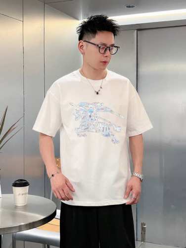 burberry 巴宝莉 2025春夏新品 三标齐全 丝光棉短袖T恤 好货不用过多介绍 看细节 专柜码数：M-Xxxl 175 140建议L