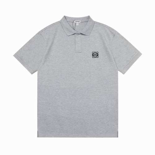 Loewe 罗意威 2025新款 经典Logo刺绣 男女同款 休闲polo衫 定制珠地棉面料 进口田岛机刺绣工艺 领标吊牌主唛三标齐全 颜色：灰色 尺码：M-X