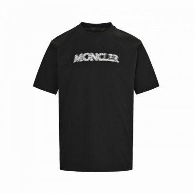 moncler 蒙口 25Ss 线条重影字母印花短袖 独家定制280G32支双纱纯棉面料 质感非常柔软舒适 %区别市场的顶级面料 搭配350G1×1螺纹 面料与