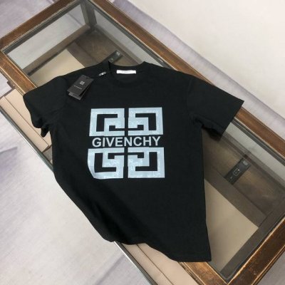 Agiv*Enchy 纪梵希 2025春夏最新款短袖T恤，男女同款定制专属纯棉面料，定制原版工艺螺纹，胸前图案印花字母Logo设计！简约大方，从容百搭，档次极高