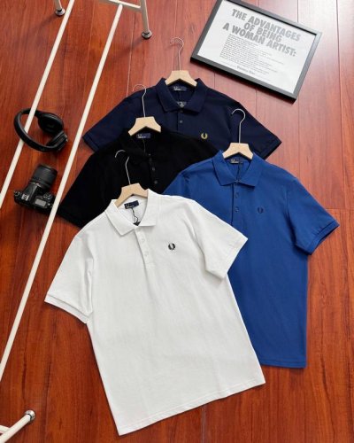原单品质 专柜在售 Fred Perry 麦穗商务短袖Polo衫 简约纯色商务休闲修身翻领短袖T恤 高版本 做工细节巨好！胸前经典刺绣标志 细节精致 裁剪将简约