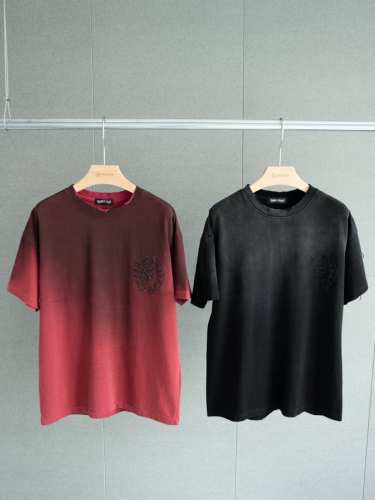 顶级Tee 强势上新 Chrome Hearts S S25 超大水钻尺码标识圆领短袖T恤 货号：9927 颜色： 暗红色 黑色 尺码： S M L Xl 尺寸