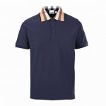 高版本 藏青 Burberry巴宝莉Bbr 格纹领短袖polo衫 原版5600购入，布料采用 G网眼珠地布料。同缸染面料 手感非常舒服 订制扁机领子，颜色手感还