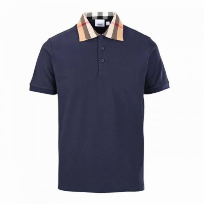高版本 藏青 Burberry巴宝莉Bbr 格纹领短袖polo衫 原版5600购入，布料采用 G网眼珠地布料。同缸染面料 手感非常舒服 订制扁机领子，颜色手感还