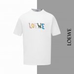 款号#Z39 罗意威彩色字母刺绣圆领短袖 loewe 官网一致款式 面料 32支双纱280克纯棉面料 同缸同色织染螺纹 颜色一致 工艺 进口机器饱满万针字母刺绣