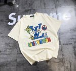 Lv 派大星七彩系列 专柜款复古情侣 印花短袖T落肩袖 重磅280G精梳棉材质 透气舒适 版型宽松 进口外贸级专柜印花，随意搓洗不褪色不变形。 情侣款 男女同款