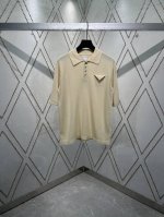 Bv 爆款亚麻色假口袋三角标及棉针织polo短袖 6男女同款 码数：S.M.L