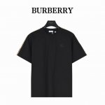 burberry 巴宝莉 肩膀拼接交叉格纹短袖 添加杜邦公司Sorona 索罗娜 材料，亲肤性好、改善缩水，同时可以支撑面料良好的保型性.面料特性，7A抗菌，吸
