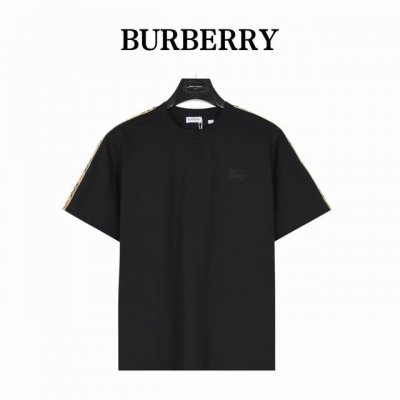 burberry 巴宝莉 肩膀拼接交叉格纹短袖 添加杜邦公司Sorona 索罗娜 材料，亲肤性好、改善缩水，同时可以支撑面料良好的保型性.面料特性，7A抗菌，吸