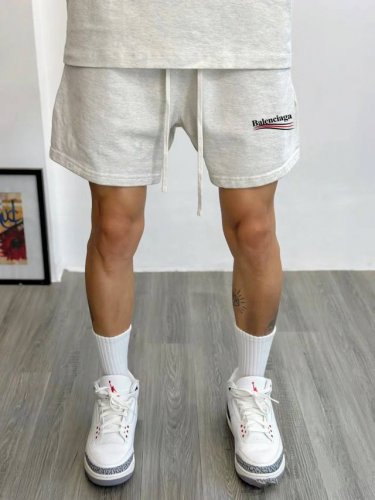 巴黎世家Balenciaga 可乐基础款印花双股400克纯棉毛圈男女情侣款短裤 面料：独家定制面料采用400G纯棉毛圈面料市场找不到第二家，可以说一条短裤能穿5