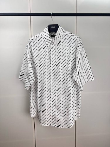 Balenciaga巴黎满印弹幕长袖衬衫 S M L Xl