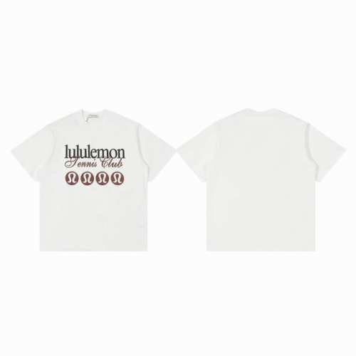 120 lululemon 露露乐蒙 25Ss 多标字母 Logo 印花情侣圆领短袖 T恤-顶级版本 color：白色 size：S M L number：25