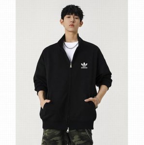 Adidas 阿迪达斯三叶草海外限定开衫卫衣，男女同款，Ins小红书教你搭配上身，新品首发，版型宽松，修饰脸型且舒适有型，近年来深受欢迎的风格，细节无敌，大方又