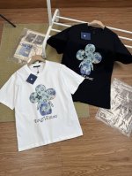 2025新款Louis Vuitton 路易威登情侣短袖Tee男女同款 超高版本 经典图案设计朋克不羁 面料由品牌面料商直接供应 这个印花很稳固的不会开裂 男女