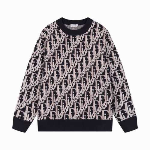 dior迪奥炫彩字母印花羊毛针织圆领毛衣 颜色 黑色 码数 S M L Xl Xxl