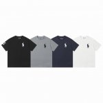 款号：A001 拉夫劳伦Ralph Lauren经典刺绣圆领基础短袖 270克 双纱面料 定织定染螺纹 原版贴纸 扫码可进官网 大版型宽松有型 最大可穿200斤