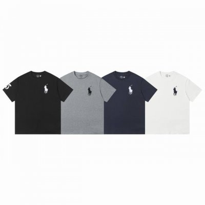 款号：A001 拉夫劳伦Ralph Lauren经典刺绣圆领基础短袖 270克 双纱面料 定织定染螺纹 原版贴纸 扫码可进官网 大版型宽松有型 最大可穿200斤