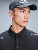 130 迪桑特Descente短袖Polo衫冰丝速干专柜同款 韩国进口冰丝速干面料 超级舒适 面料采穿起来凉嗖嗖的，特别舒服。 轻柔、软弹、速干、透气、防晒、防