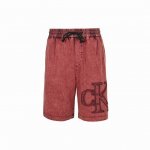 calvin Klein Ck 25Ss 刺绣大字母Logo水洗短裤 ck美式重工炒洗做旧高街短裤起飞 超帅的男神裤 380G针织全棉重磅炒洗面料 版型超级赞