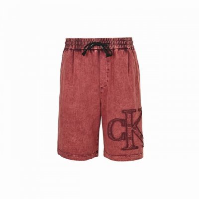 calvin Klein Ck 25Ss 刺绣大字母Logo水洗短裤 ck美式重工炒洗做旧高街短裤起飞 超帅的男神裤 380G针织全棉重磅炒洗面料 版型超级赞