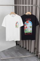 x068 Casablanca 卡萨布兰卡25Ss新款T恤，前后幅彩色图案+Logo印花工艺，品牌Logo经典设计 高度定制260克双纱纯棉面料，面料柔软 时尚