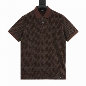 160 fendi/芬迪 24Ss双F满印短袖Polo衫 经典爆款系列，胸口工艺刺绣Logo图案，整体高级简单大方，面料有韧性、不起球、不易变形和缩水。有较好的