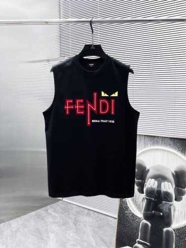 芬迪 Fendi 2025新款 圆领 背心 T恤 ，高端版本！专柜定制面料 透气舒适度高，细节无可挑剔，品牌元素设计理念，体现高品质。手感细腻柔软！呈现休闲裁剪