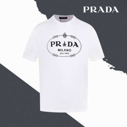 90 款号S033 prada普拉达胸前图案字母压胶印花圆领短袖 压胶 全套包装 三标齐全 原版配套辅料1:1 主唛工艺 非常的高端 已经过高温预缩处理 反复水