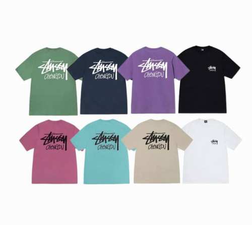 上新款号：S177 Stussy斯图西 Stussy 成都限定系列 背面字母Logo印花宽松圆领短袖T恤 男女同款 原版打造 细节高控 -面料精选220G纯棉面