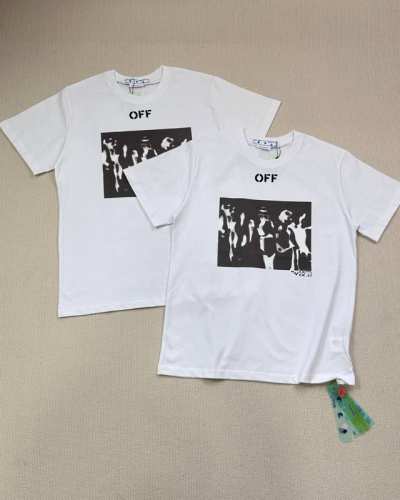 顶级版本上新 O44# -复刻Off-White 朴灿烈檀健次同款C O Virgil Ss24重工独家 新款泼墨黑白相片印花Ow箭头Virgil Abloh警