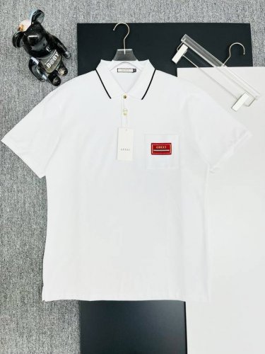 GuccⅠ 古驰 口袋新款polo衫 原版面料 原版订制辅料 官方同款 采用210克丝光珠地棉，定制 同缸染面料 手感非常舒服爽滑 版型挺阔有型 一线品牌代工厂