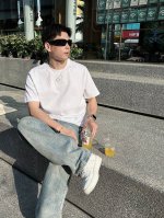 Dio*迪家 2025春夏新款男女同款短袖T恤，专柜同步发售！定制专属280克纯棉面料，定制原版工艺螺纹，！简约大方，从容百搭，档次极高，完美融入时尚还有风情感