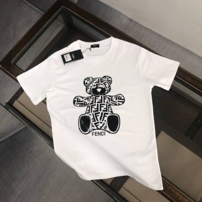 款号：G2169 Fendi 芬迪 2025夏季新款圆领短袖T恤！ - 260G双纱纯棉顶级面料 手感柔软 百分百纯棉独家出货 定染硫化黑无尘处理面料 -面料：
