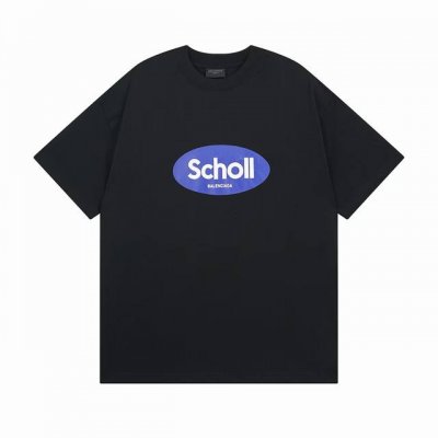 顶级版本 大货细节图 #巴黎25Ss新款Scholl联名印花短袖# Balenci*Ga巴黎# 面料采用260G巴黎专用双纱*高克重1比1双纱罗纹 前幅采用进口