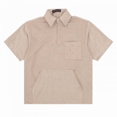 Louisvuitton 路易威登 口袋老花绒皮衬衫短袖 Size：Xs-L