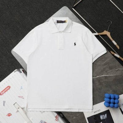 上新 顶级复刻 高端定制 Ralph Lauren 拉夫劳伦 新款小标刺绣翻领Polo衫短袖T恤 货号: 2005 颜色：黑色 白色 藏青 顶级复刻版本 区别市
