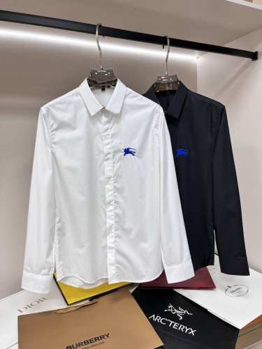 主推 Burberry 巴宝莉 独家专供春季新款时尚休闲衬衫，长袖刺绣衬衫。高级密针刺绣、高端欧版原单衬衫，透气舒适度高，细节无可挑剔，品牌元素设计理念，体现高
