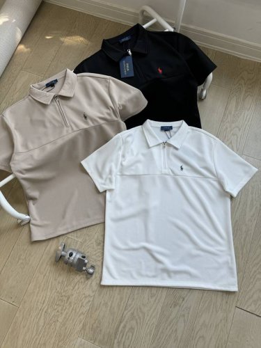 ralph Lauren 拉夫劳伦 小马标刺绣Polo半拉连短袖T恤 -质感：面料皆经精挑细选，触感柔软亲肤，贴肤穿着如沐微风，舒适感爆棚；同时质地顺滑，仿佛为