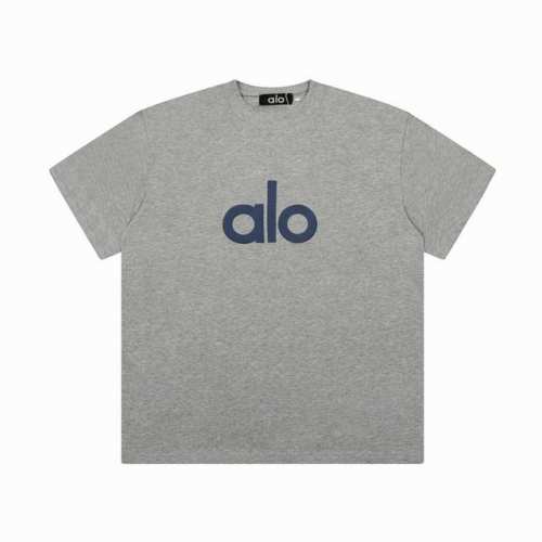 a001# Alo 25年新款春夏圆领宽松发泡印花T恤 新升级两头折手工主麦 还原柜台 240G新疆长绒棉顶级双纱 这里承诺100%实重240G面料 支持鉴定