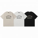 f036# Ss 新款Fog Fear Of God Baseball字Logo弧形立体美丽绒字母植绒Jerry同款短袖T恤 高品质 原版定制面料 原厂品质 做
