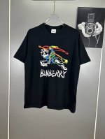 高端原版规格版本 巴宝莉 Bbr战马重工彩色Logo短袖T恤男女时尚同款 2025Ss新款纯棉双纱 定制面料采用威化布织法，超高端针织工艺，版型紧致立体，顺滑，