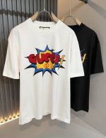 Gucc*古家 2025春夏新款男女同情侣款休闲宽松棉质圆领短袖T恤衫！贸易公司渠道稀出，同步官网发售 ！ 2025春夏最新系列，经典时尚设计元素，为全新系列注