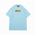 drew 笑脸短袖T 字母款 #802 定织定染32支230克双纱棉面料 进口胶浆印花，领口纯棉螺纹定制，不易变形，可区别市场版本，开模定制新款吊牌 水洗标 原