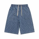 上新 顶级版本 Louis Vuitton Lv路易威登经典满印Logo水洗牛仔短裤 G家年度力作也是今年为止做的最牛逼的牛仔短裤，重度水洗工艺，暗藏玄机的细节