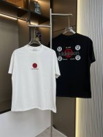 6922# Lulu夏季流行字母植绒硅胶工艺印花短袖面料270克100%双纱全棉 尺码S M L Xl