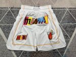 90 款号K44 顶级刺绣版本 Just Don Nba Miami Heat Team Shorts 贾斯顿 Nba 迈阿密热火队23赛季 刺绣球裤 篮球短裤