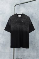 款号：M019#P110 maison Martin Margiela 梅森马吉拉25Ss 洗水磨破烫钻硅胶重工短袖T恤 yb一比一开发 100%棉 采用订色订
