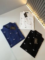 Guc*I 古家2025春夏新款短袖Polo衫，贸易公司渠道稀出，同步官网发售！G家春夏系列情侣上线，全景印花Logo设计！面料透气有一定的自重感，定制原版进口