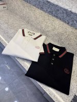 gugci古倚25 夏季新款 高端朱棣长绒棉 透气轻商务Logo男士翻领polo衫 经典商务男款 高端男装的天花板级别的商务男款 简约时尚大气不失优雅 单穿内搭